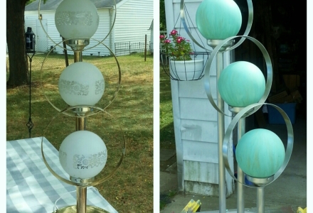 Before and After Upcycled Light